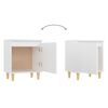 vidaXL Bed Cabinets with Solid Wood Legs 2 pcs White 40x30x50 cm
