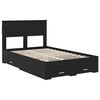 vidaXL Bed Frame with Headboard Black Oak 135 x 190 cm Engineered Wood