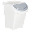 vidaXL Stackable Waste Bins with Lids 3 pcs White PP 120 L