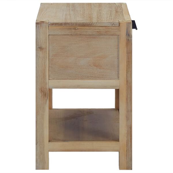 vidaXL Nightstand with Drawer 40x30x48 cm Solid Acacia Wood