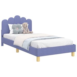 vidaXL Children's Bed Frame with Headboard Jeans Blue 90 x 200 cm