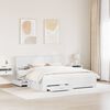 vidaXL Bed Frame with Headboard White 180 x 200 cm Engineered Wood