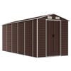 vidaXL Garden Shed | Brown | Galvanised Steel | Large | Garden Shed