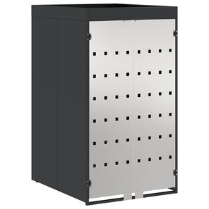 vidaXL Wheelie Bin Storage with Planter Roof for 240L Bin Steel