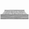 vidaXL Storage Bed Frame Grey Sonoma 135 x 190 cm Engineered Wood