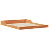 vidaXL Bed Frame Wax Brown 140 x 200 cm Solid Pine Wood