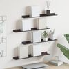 vidaXL Floating Shelf Wall-mounted 4 pcs Black 60 x 8.5 x 2.5 cm Steel