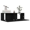 vidaXL 8 Piece TV Cabinet Set Black Engineered Wood