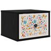 vidaXL Wall-mounted Bedside Cabinet MAINZ Black Oak 36 x 33 x 25 cm