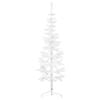 vidaXL Slim Artificial Half Christmas Tree with Stand White 150 cm