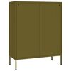 vidaXL Drawer Cabinet Olive Green 80x35x101.5 cm Steel