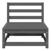 vidaXL Garden Middle Sofas 2 pcs Grey Solid Wood Pine