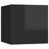vidaXL Bedside Cabinets 2 pcs High Gloss Black 30.5x30x30 cm Engineered Wood