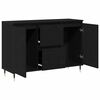 vidaXL Sideboard Black Oak 101.5 x 35 x 70 cm Engineered Wood