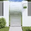 vidaXL Garden Gate with Lock Silver 96 x 180 cm Stainless Steel