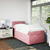 vidaXL Box Spring Bed with Mattress Pink 90x200 cm Velvet