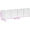vidaXL Garden Raised Bed 320x40x77 cm Galvanized Steel Silver