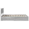 vidaXL Bed Frame with Drawer Grey Sonoma 120 x 200 cm Engineered Wood