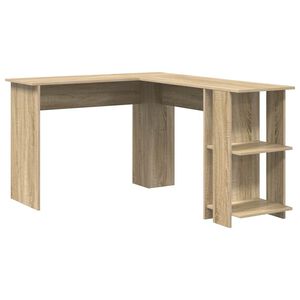 vidaXL Corner Desk Sonoma Oak 140 x 113.5 x 75 cm Engineered Wood