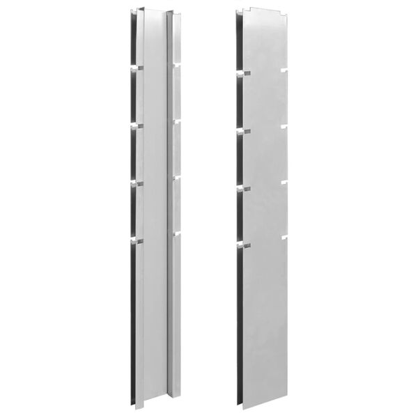 vidaXL Fence Posts 20 pcs Silver 140 cm Galvanised Steel