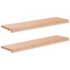 vidaXL Window Sills 2 pcs Natural 90 x 30 x 2 cm Solid Beech Wood