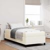 vidaXL Bed Frame with Mattress Cream 90 x 200 cm Fabric
