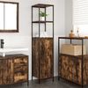 vidaXL Bathroom Cabinet with Shelves Smoked Oak 36x35x165 cm