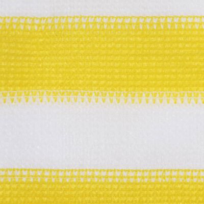 vidaXL Balcony Screen Yellow and White 120x600 cm HDPE
