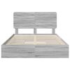 vidaXL Storage Bed Grey Sonoma 140 x 200 cm Engineered Wood