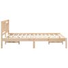 vidaXL Bed Frame with Headboard Brown 120 x 190 cm Solid Pine Wood
