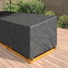 vidaXL Furniture Cover Black 330 x 255 x 80 cm 210D Oxford Fbric