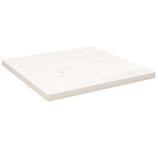 vidaXL Table Top White 60x60x2.5 cm Solid Wood Pine Square