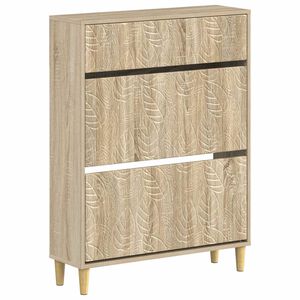 vidaXL Shoe Cabinet DELFT 78 x 24 x 103 cm Engineered Wood Sonoma Oak
