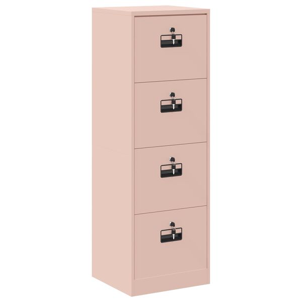 vidaXL File Cabinet Pink 45.5 x 42 x 139 cm Cold-Rolled Steel