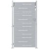 vidaXL Garden Gate 85 x 174 cm Stainless Steel Silver Lockable
