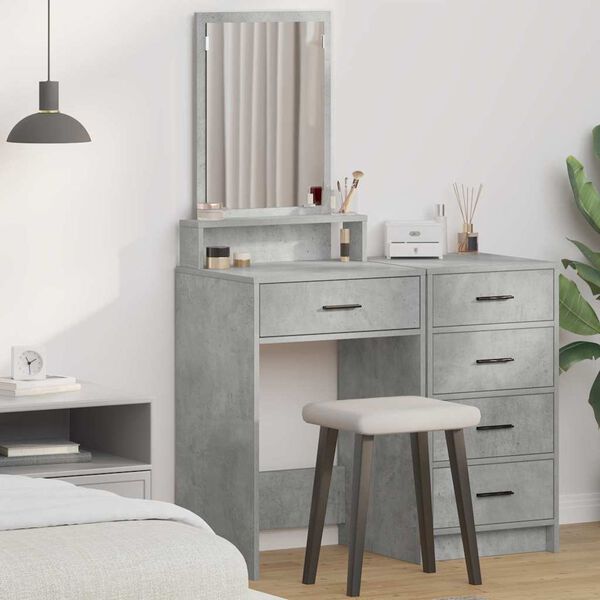 vidaXL Dressing Table Concrete Grey 50 x 41 x 140 cm Engineered Wood