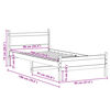vidaXL Bed Frame without Mattress 90x190 cm Single Solid Wood Pine