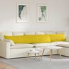 vidaXL Sofa Pillows 2 pcs Yellow 200 x 40 cm Corduroy Fabric