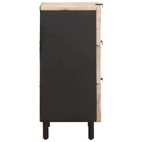 vidaXL Sideboard White Wash Finish 40 x 33.5 x 75 cm Solid Mango Wood