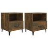 vidaXL Bedside Cabinets 2 pcs Smoked Oak Engineered Wood