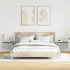 vidaXL Wall-mounted Bedside Cabinets with LED Lights 2 pcs Grey Sonoma