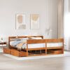 vidaXL Bed Frame without Mattress Wax Brown 180x200 cm Super King Solid Wood Pine