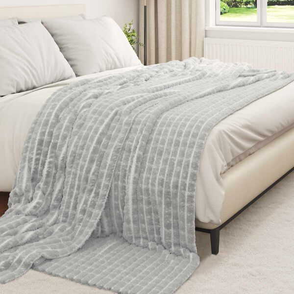 vidaXL Throw Blankets 6 pcs Grey 270 x 240 cm Fleece