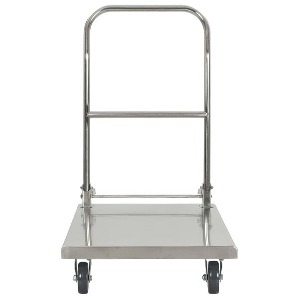 vidaXL Platform Wagon Silver 82x53x86 cm Stainless Steel