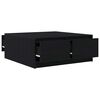 vidaXL Coffee Table with Drawers Black Oak 100x100x40 cm