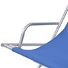 vidaXL Reclining Deck Chairs 2 pcs Steel Blue