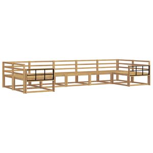 vidaXL Outdoor Sofa Set 7 pcs White Solid Acacia Wood