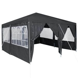 vidaXL Party Tent Anthracite and White 400 x 400 x 266 cm