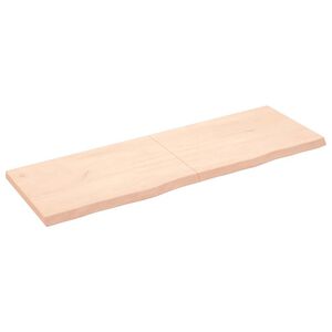 vidaXL Wall Shelf 180x60x(2-6) cm Untreated Solid Wood Oak