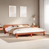 vidaXL Bed Frame without Mattress Wax Brown 180x200 cm Super King Solid Wood Pine
